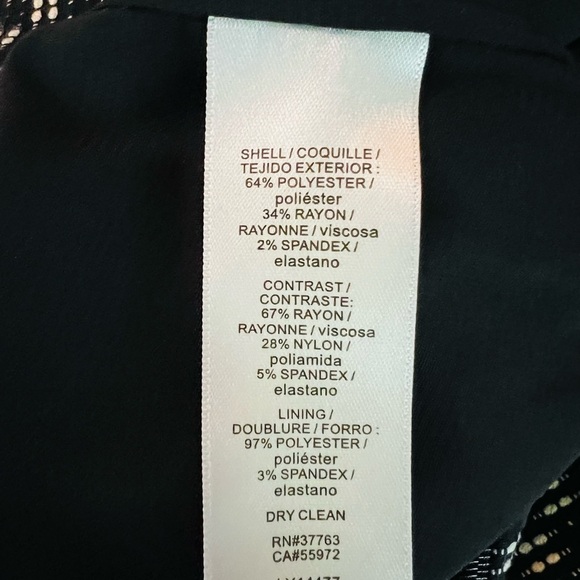 LAUNDRY BY SHELLI SEGAL WOMENS STRAIGHT CUT BLACK & WHITE MIDI SKIRT SIZE 8 - Picture 3 of 8